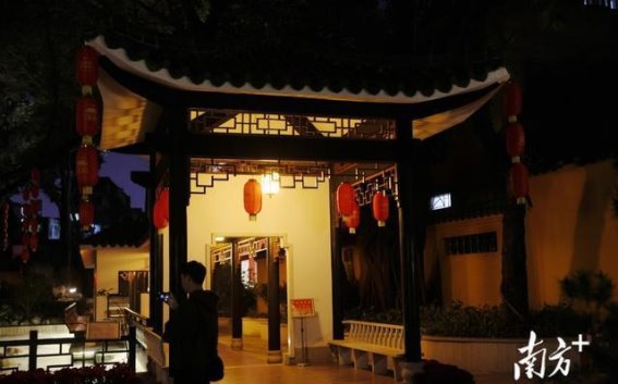 五仙观元宵夜景，灯光与文化的完美交织