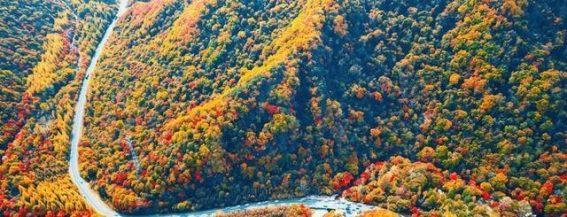 辽宁本桓公路的秋日秘境