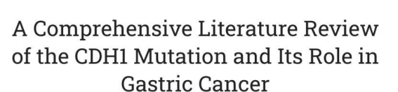 CDH1基因突变与遗传性胃癌的风险评估与治疗前景
