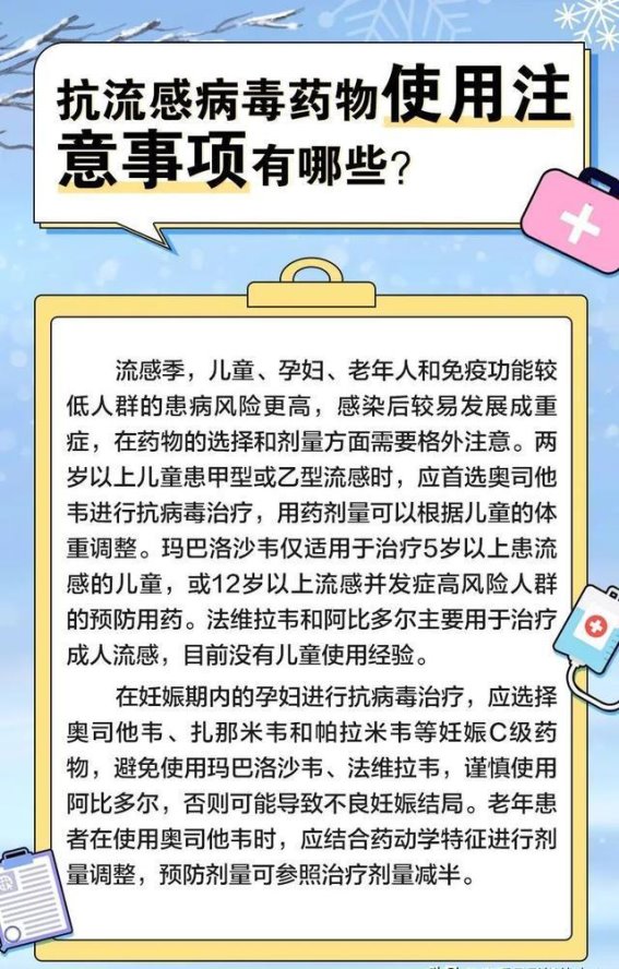 冬季流感来袭，抗流感病毒药物你选对了吗？