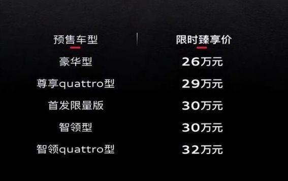 奥迪A5L正式开启预售 华为辅助驾驶版本亮相售价30万起